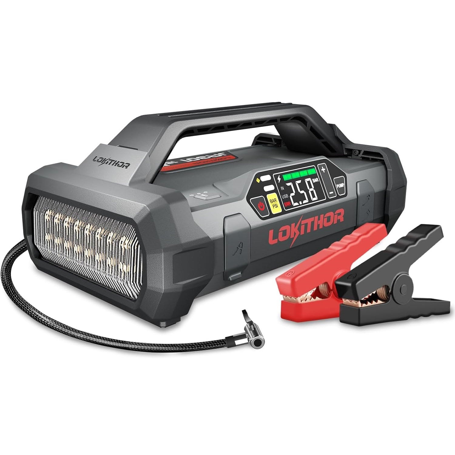LOKITHOR Jump Starter with Air Compressor THE MANCAVE GARAGE